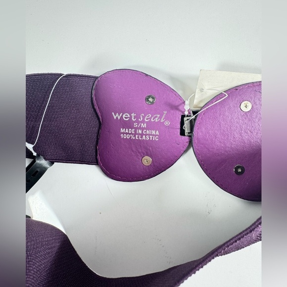 Vintage wet seal purple bow clip belt size S/M - Picture 3 of 5